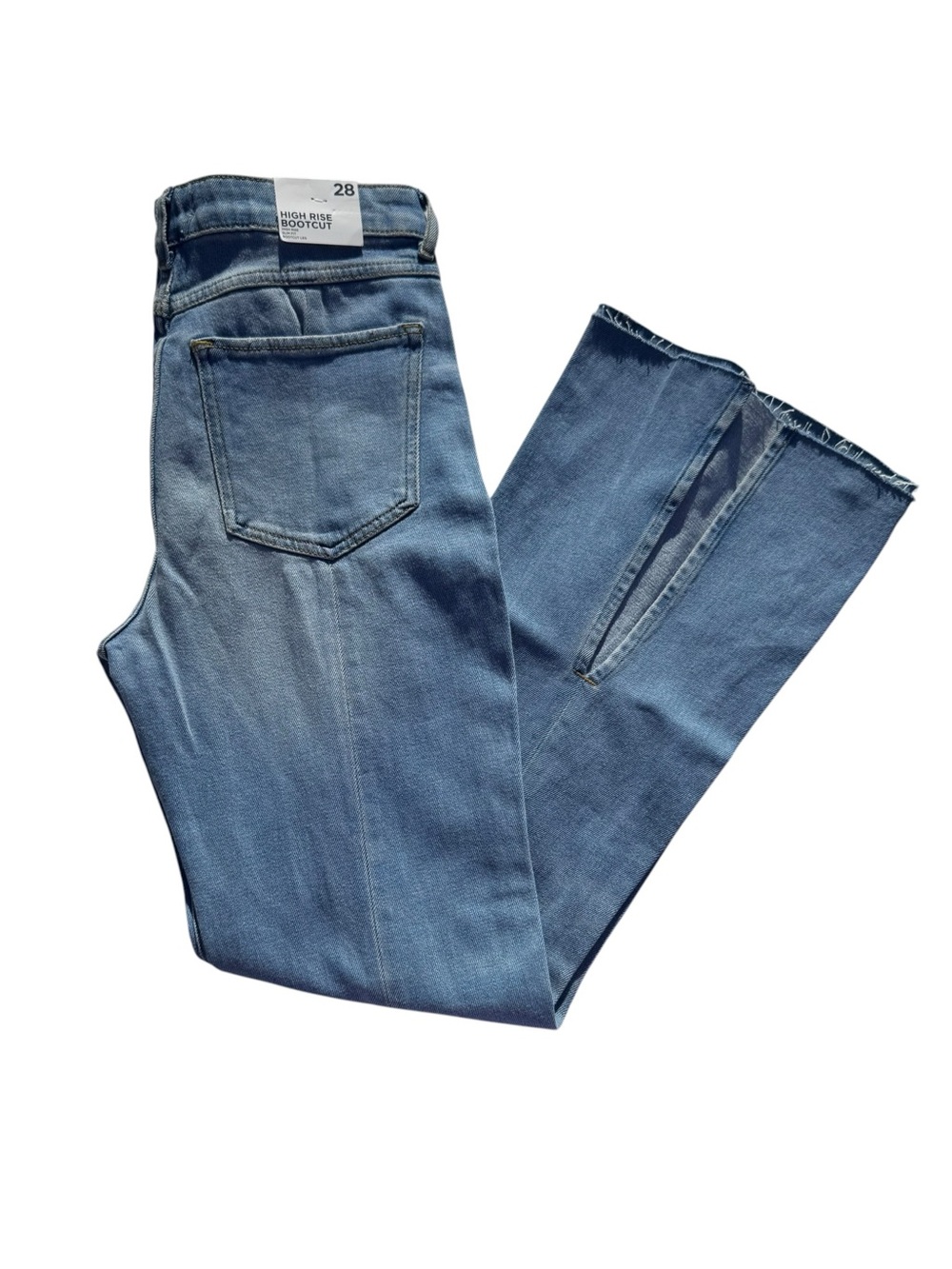 Forever 21 High Rise Light Wash Denim Bootcut Kick Flare Jeans